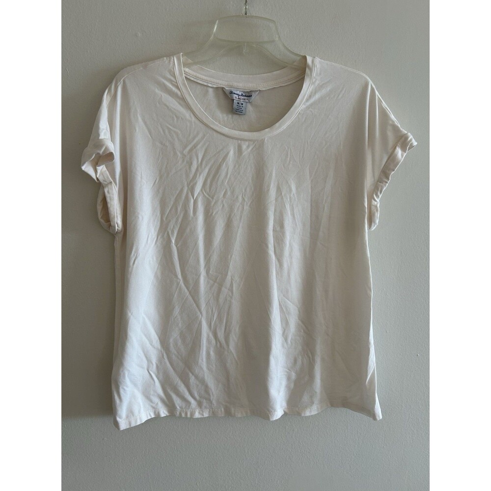 Tommy Bahama Island Soft Womens Tshirt Size M Cream
